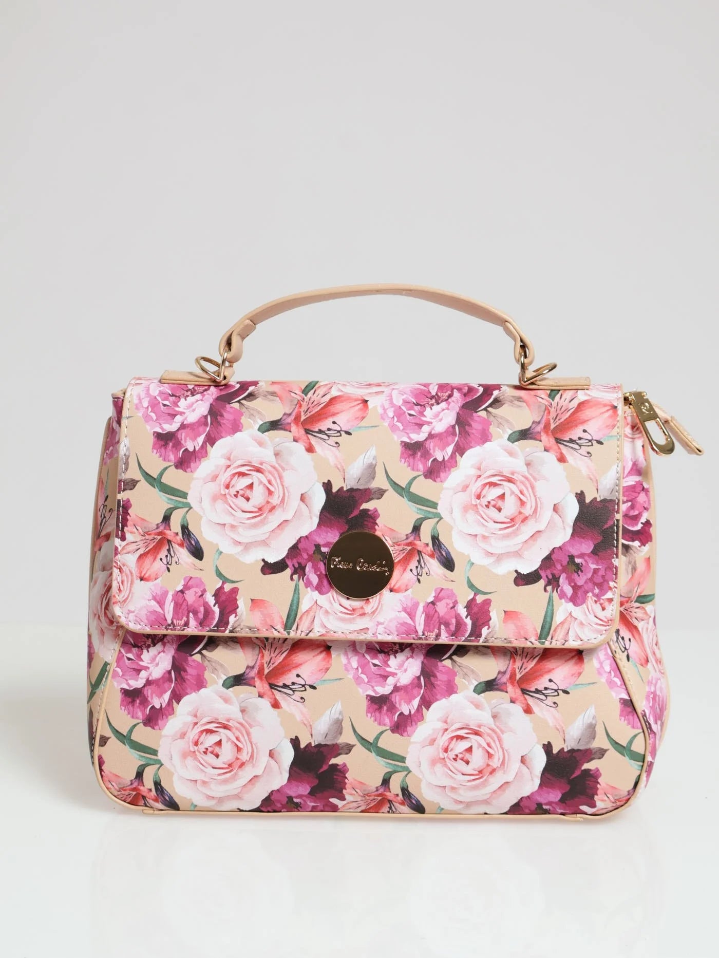 Pierre Cardin Daynah Floral Satchel | Pink Floral - KaryKase