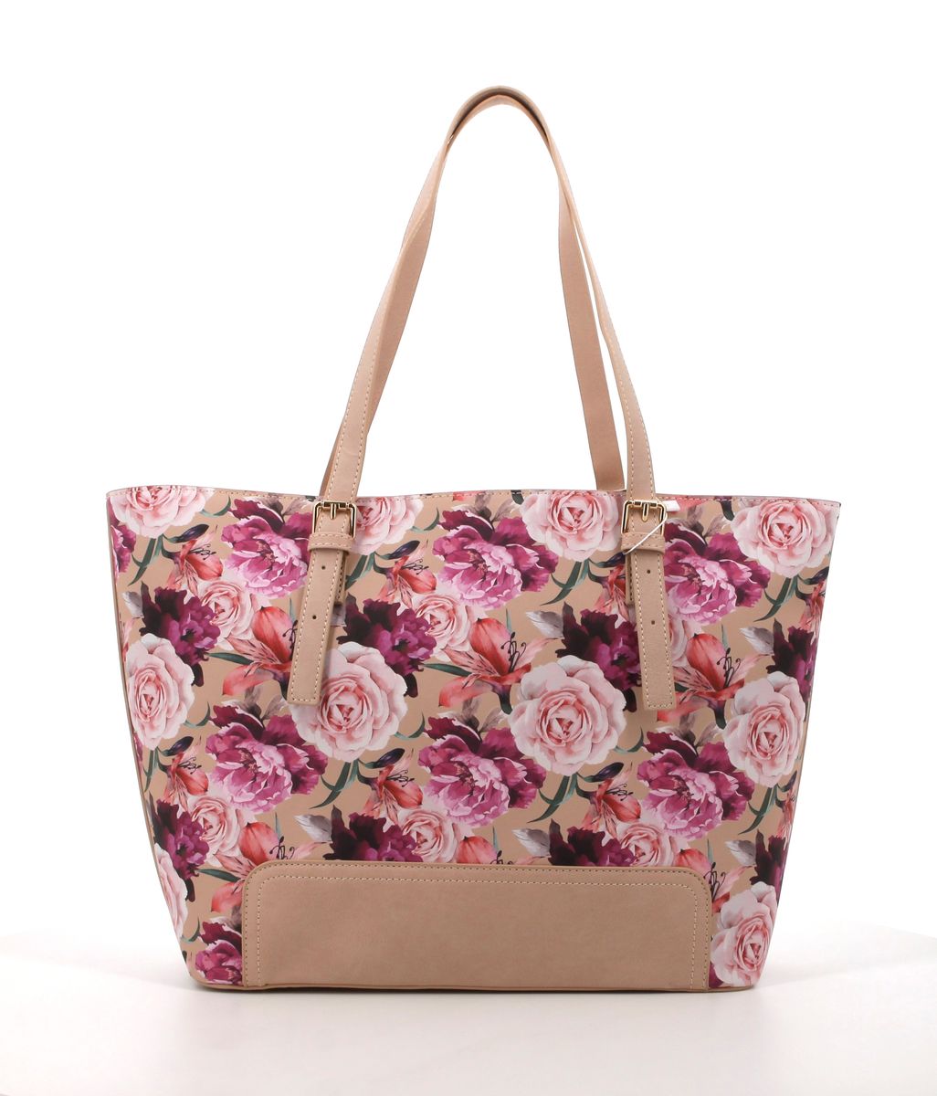 Pierre Cardin Daynah Floral Tote | Pink Floral - KaryKase