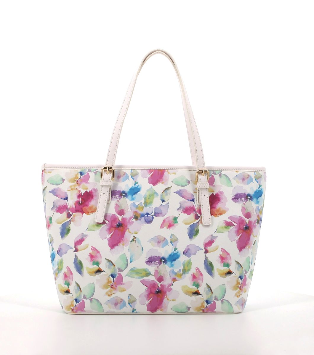 Pierre Cardin Emma Floral Tote Handbag | White Floral - KaryKase