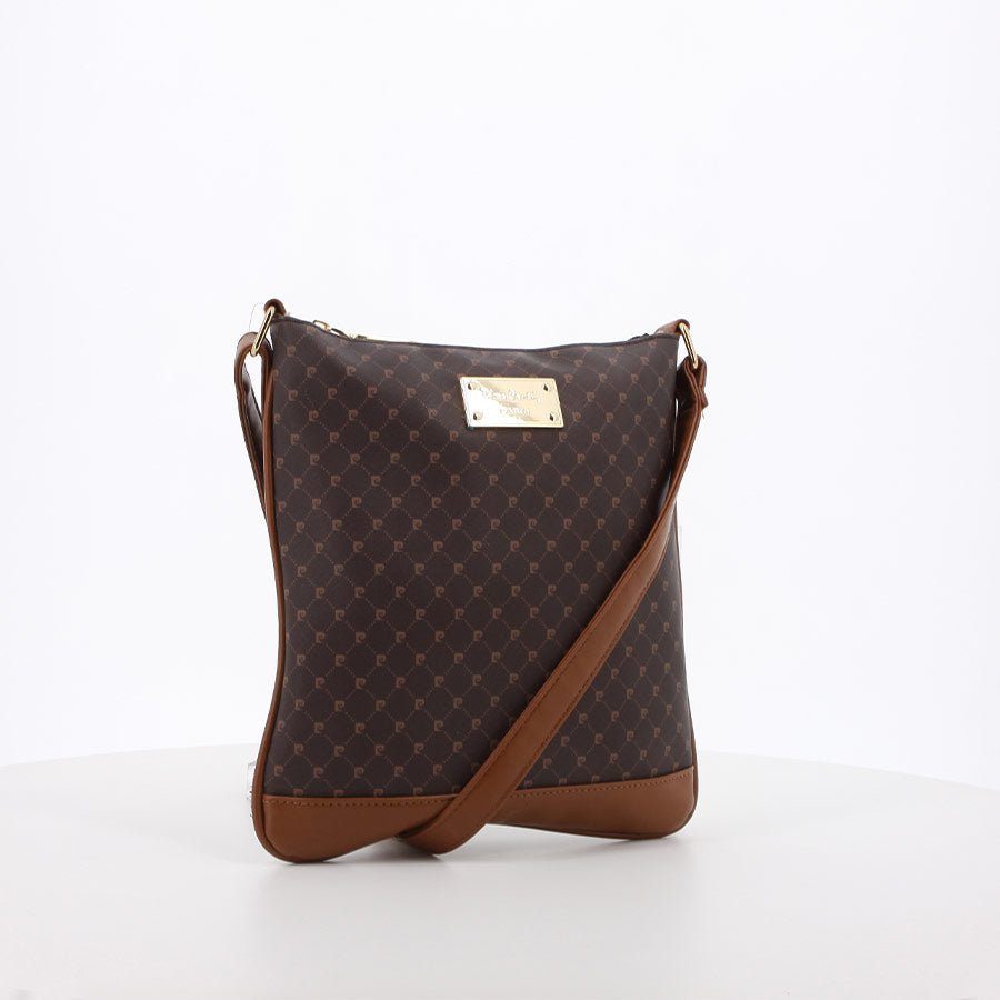 Pierre Cardin Guliana Core Logo Crossbody | Brown Tan - KaryKase