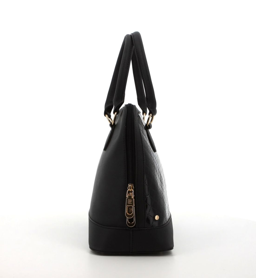 Pierre Cardin Lira Monogram Handbag | Black - KaryKase