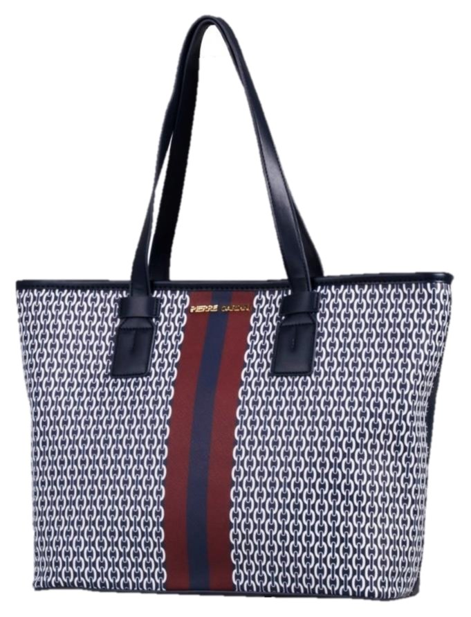 Pierre Cardin Mikayla Printed Tote Handbag | Navy - KaryKase