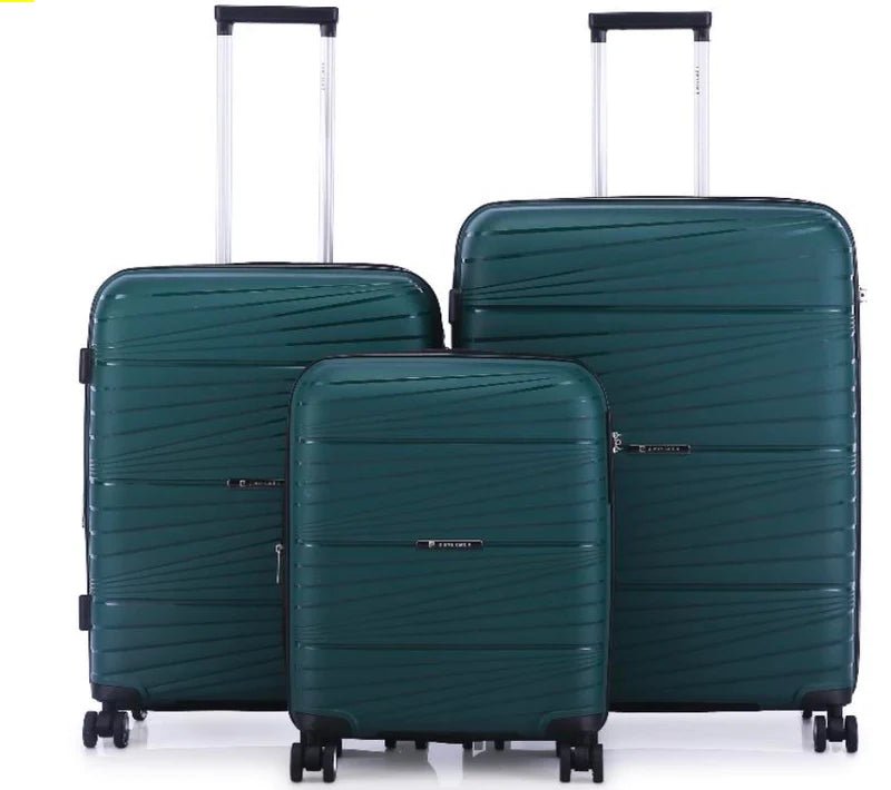 Pierre Cardin Montpellier Luggage Spinner 3 Piece Set | Green - KaryKase