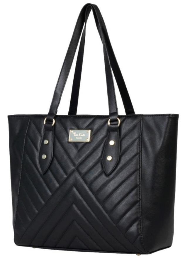 Pierre Cardin Noni Quilted Tote Handbag | Black - KaryKase