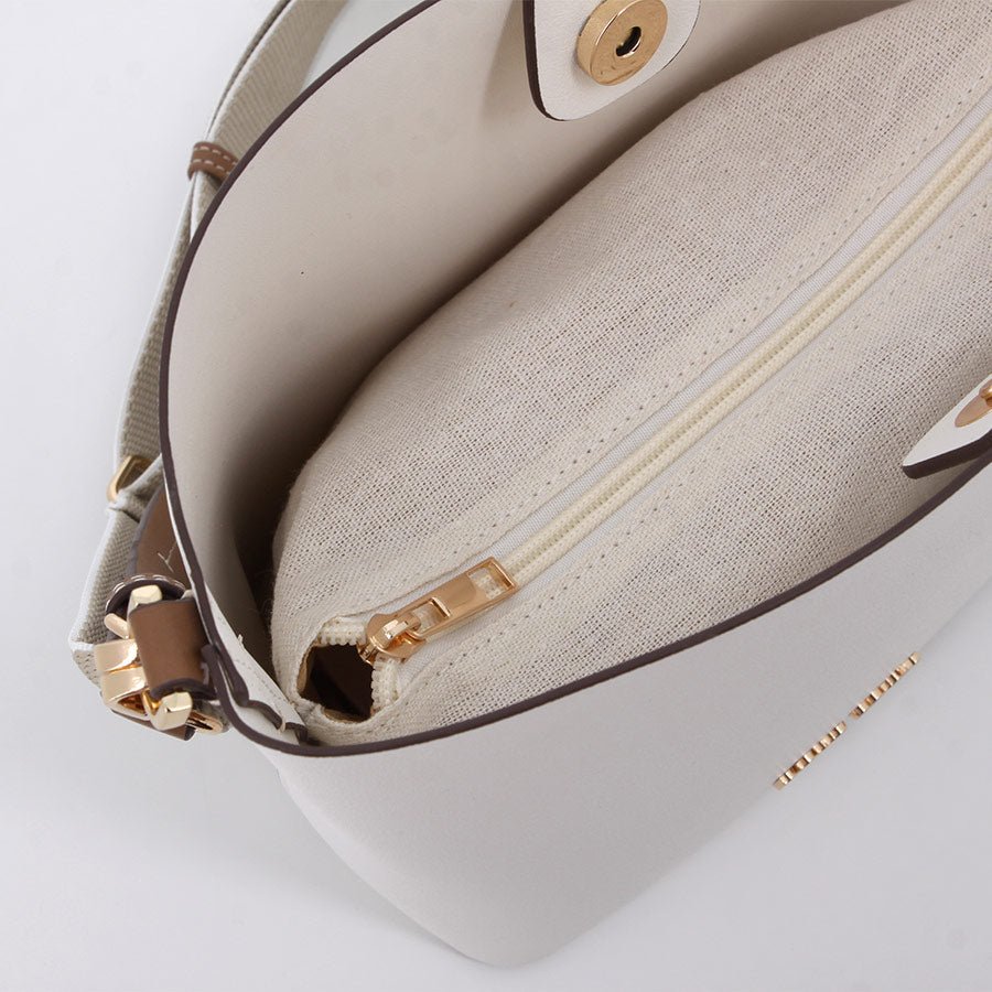 Pierre Cardin Stella Bucket Bag | White - KaryKase