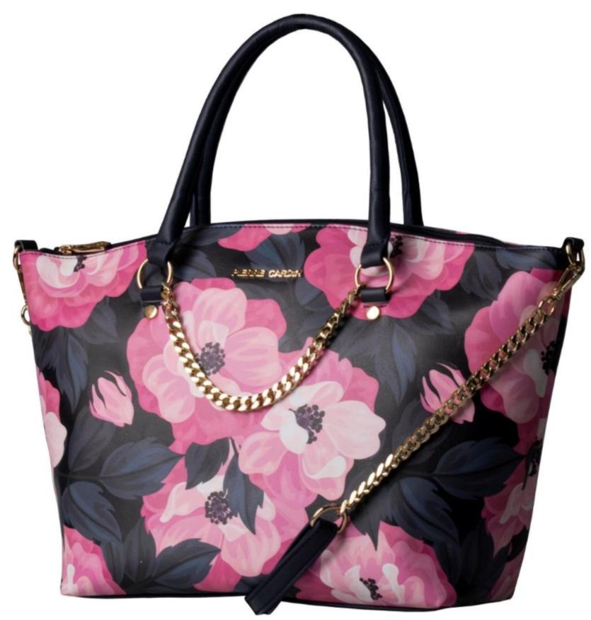 Pierre Cardin Victoria Floral Tote Handbag | Black Floral - KaryKase