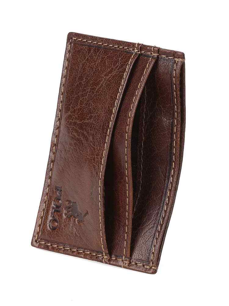 Polo Hamilton Small Money Clip Wallet | Brown - KaryKase