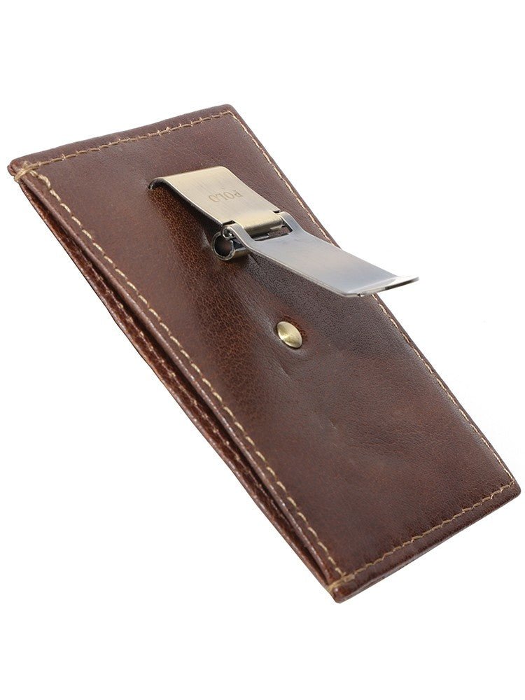 Polo Hamilton Small Money Clip Wallet | Brown - KaryKase