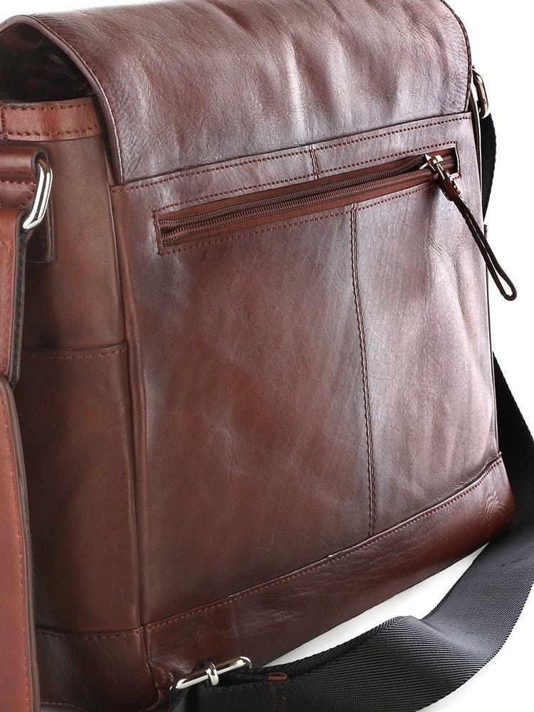 Polo Hudson Leather Messenger Bag | Brown - KaryKase