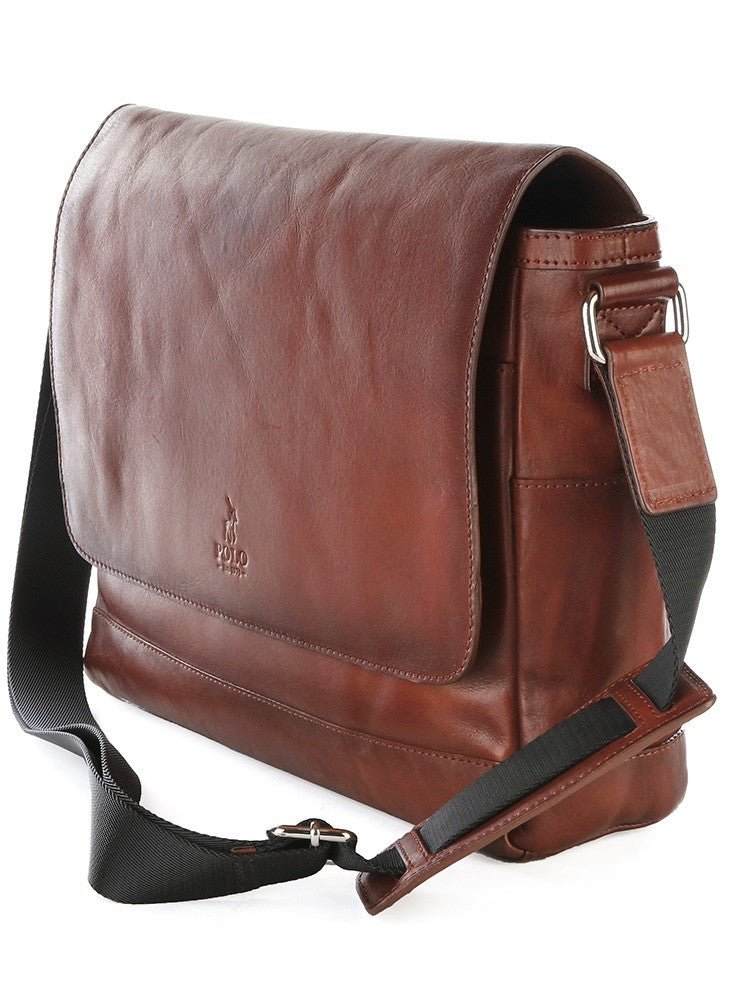 Polo Hudson Leather Messenger Bag | Brown - KaryKase