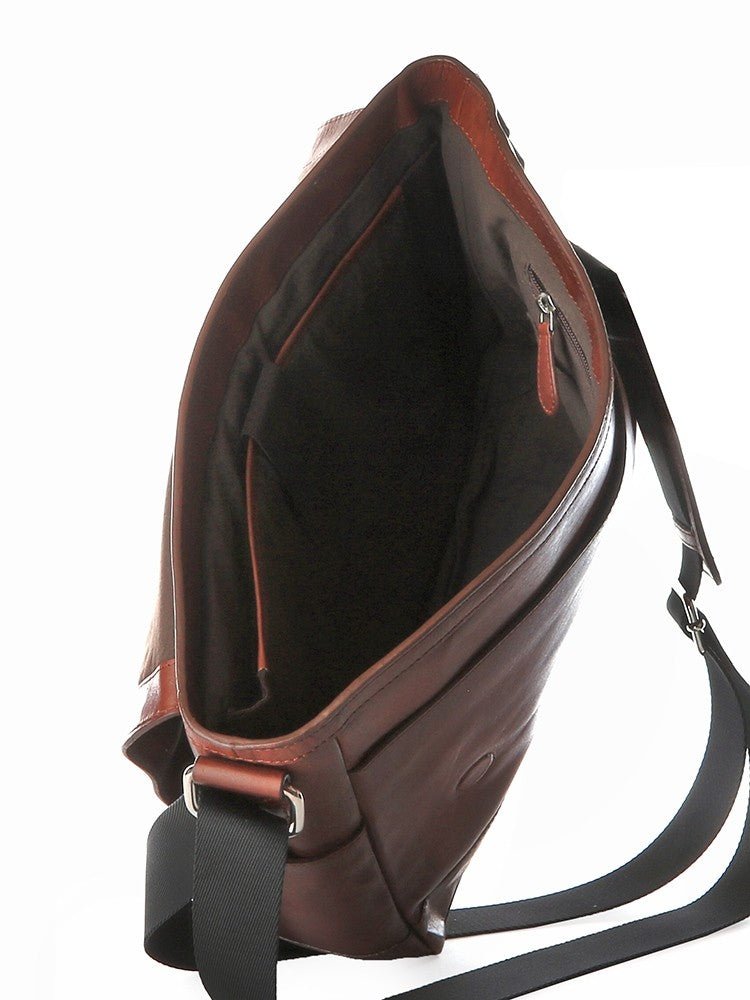 Polo Hudson Leather Messenger Bag | Brown - KaryKase