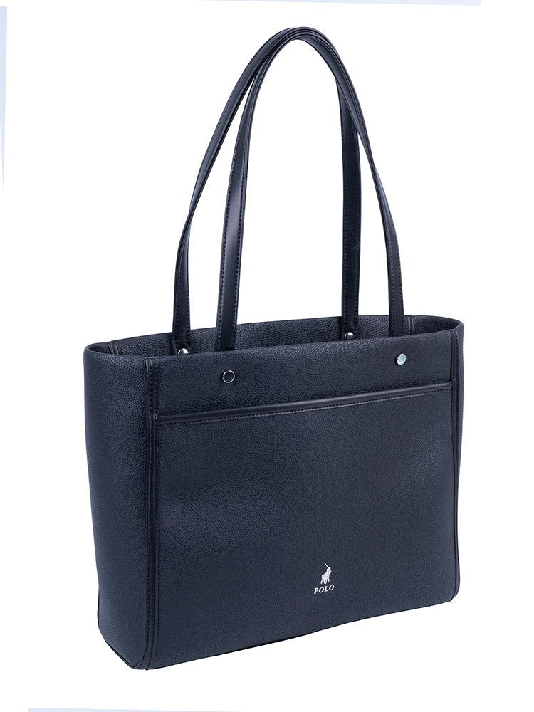 Polo Lyon Medium Casual Tote | Black - KaryKase