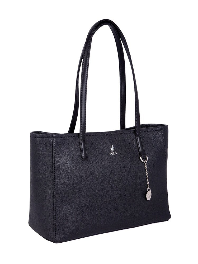 Polo Lyon Medium Market Tote | Black - KaryKase