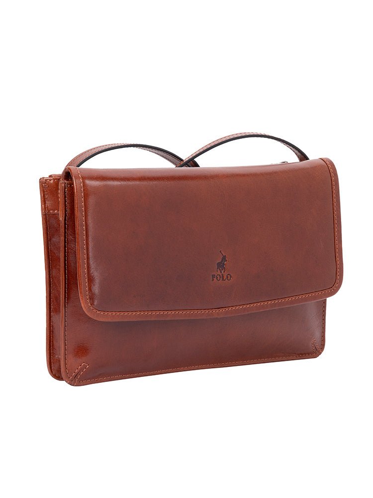 Polo Newport Flapover Sling | Brown - KaryKase