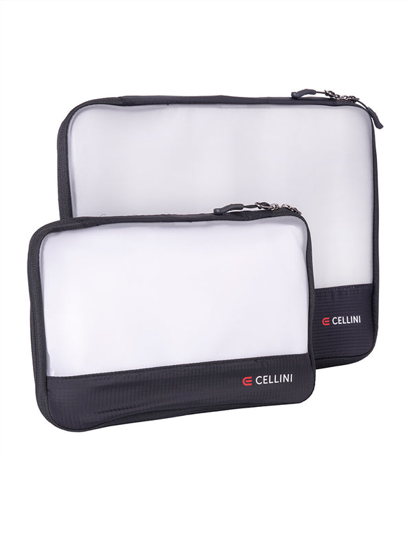 Cellini 2 Pack Packing Cubes; Large and Medium | Black - KaryKase