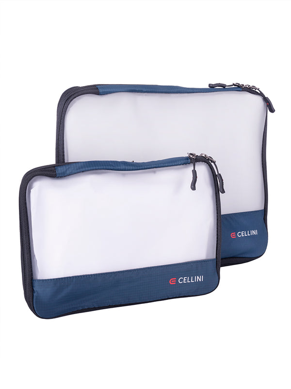 Cellini 2 Pack Packing Cubes; Large and Medium | Navy - KaryKase