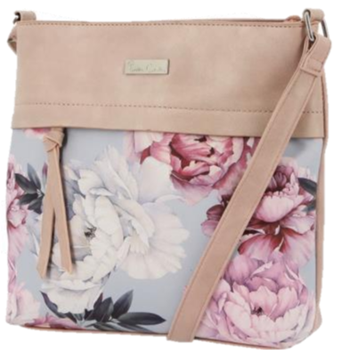 Pierre Cardin Romantic Crossbody Bag | Mink Floral - KaryKase