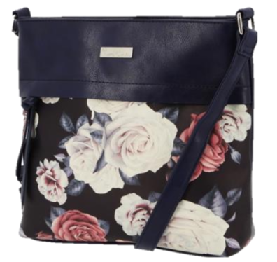 Pierre Cardin Romantic Crossbody Bag | Navy Floral - KaryKase