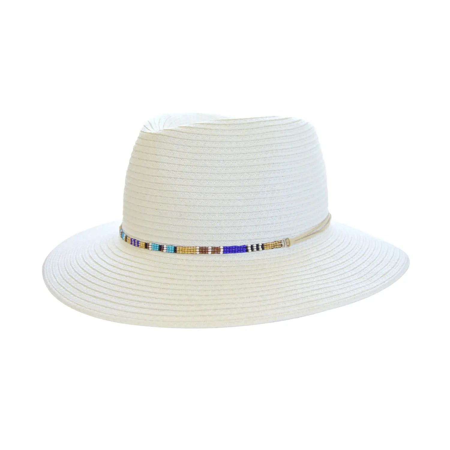 MZANSI Headwear Shanga Beaded Fedora - Ivory