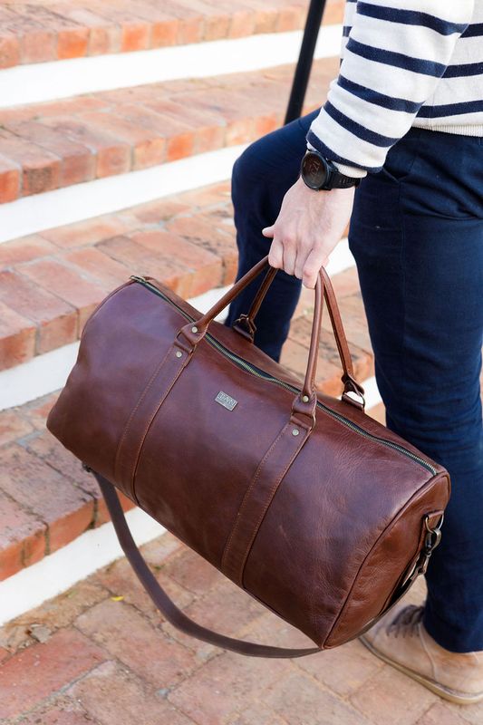 Tan Leather Goods Arthur Duffel Bag - KaryKase