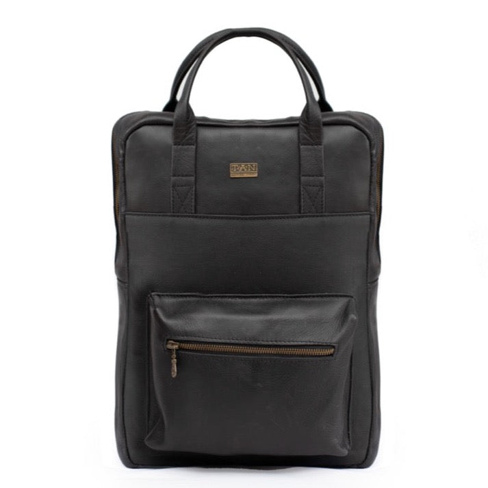 Tan Leather Goods - Charlie Backpack | Black - KaryKase