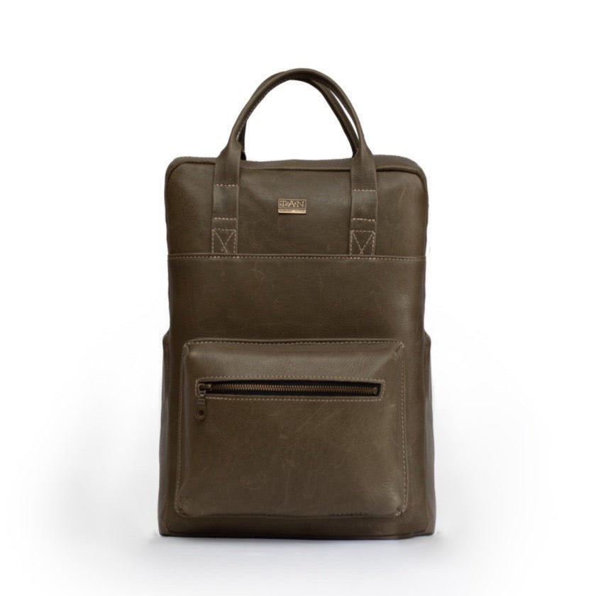 Tan Leather Goods - Charlie Backpack | Olive - KaryKase