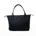 Tan Leather Goods - Daisy Leather Handbag | Black - KaryKase