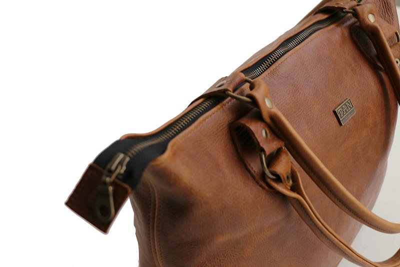 Tan Leather Goods - Daisy Leather Handbag | Pecan - KaryKase