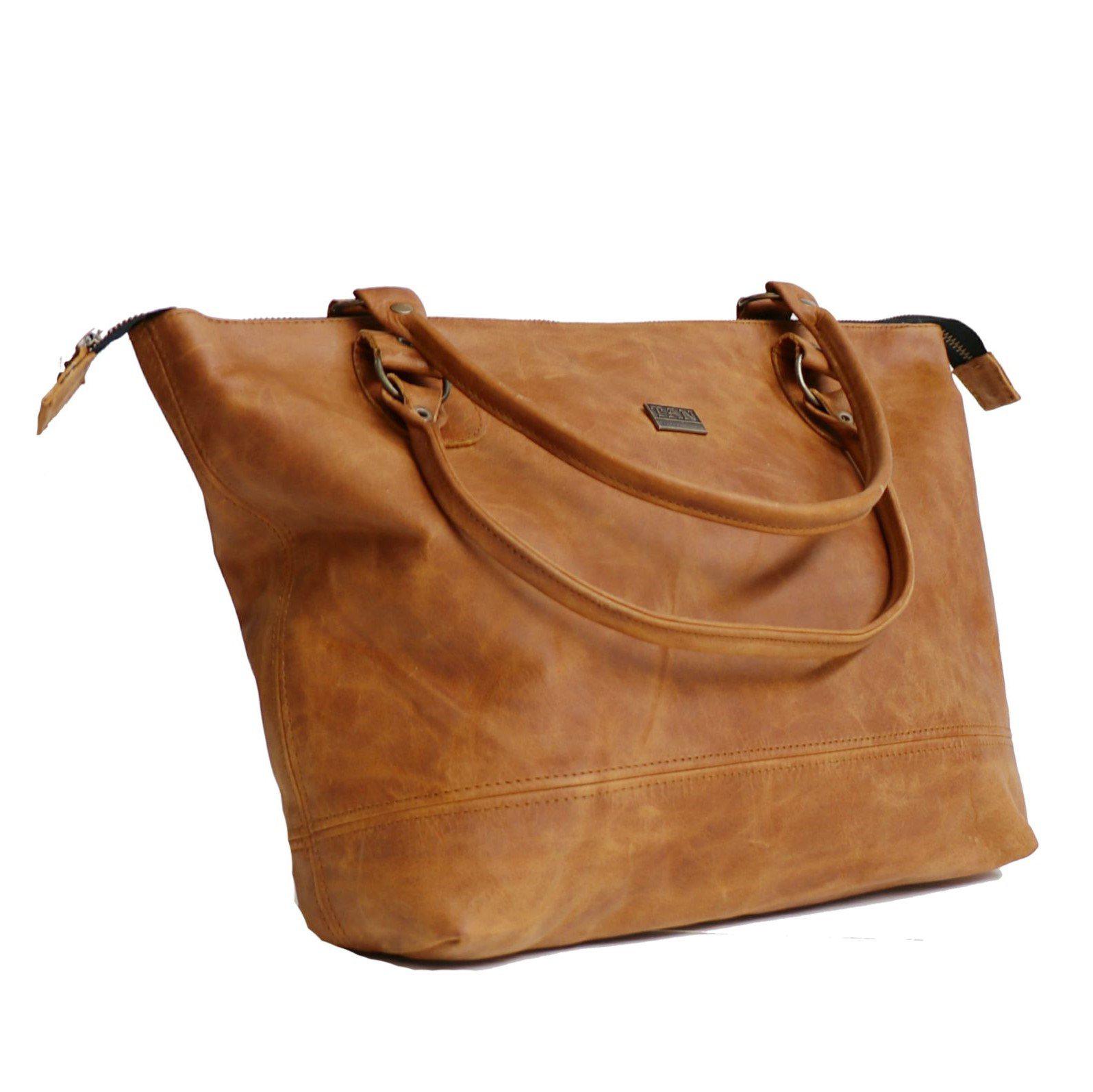 Tan Leather Goods - Daisy Leather Handbag | Toffee - KaryKase