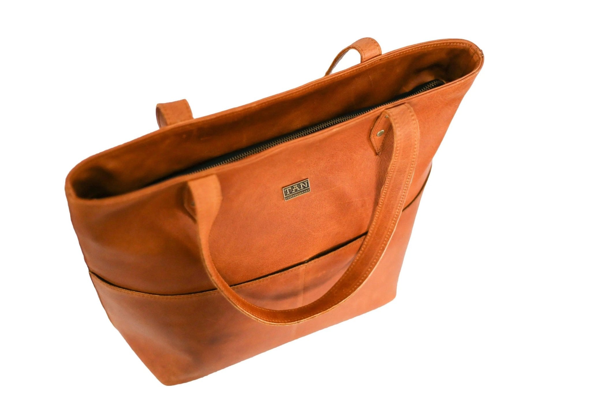 Tan Leather Goods - Emma Leather Handbag | Toffee - KaryKase