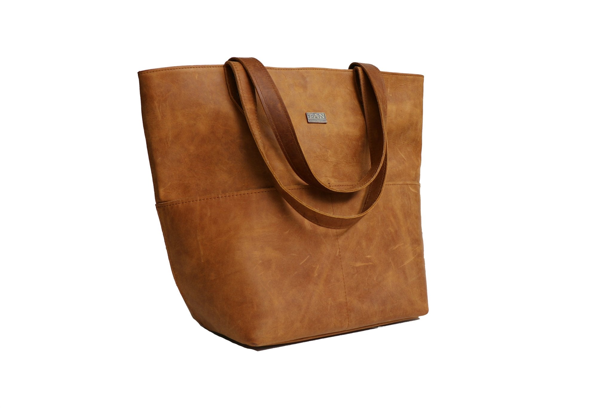 Tan Leather Goods - Emma Leather Handbag | Toffee - KaryKase