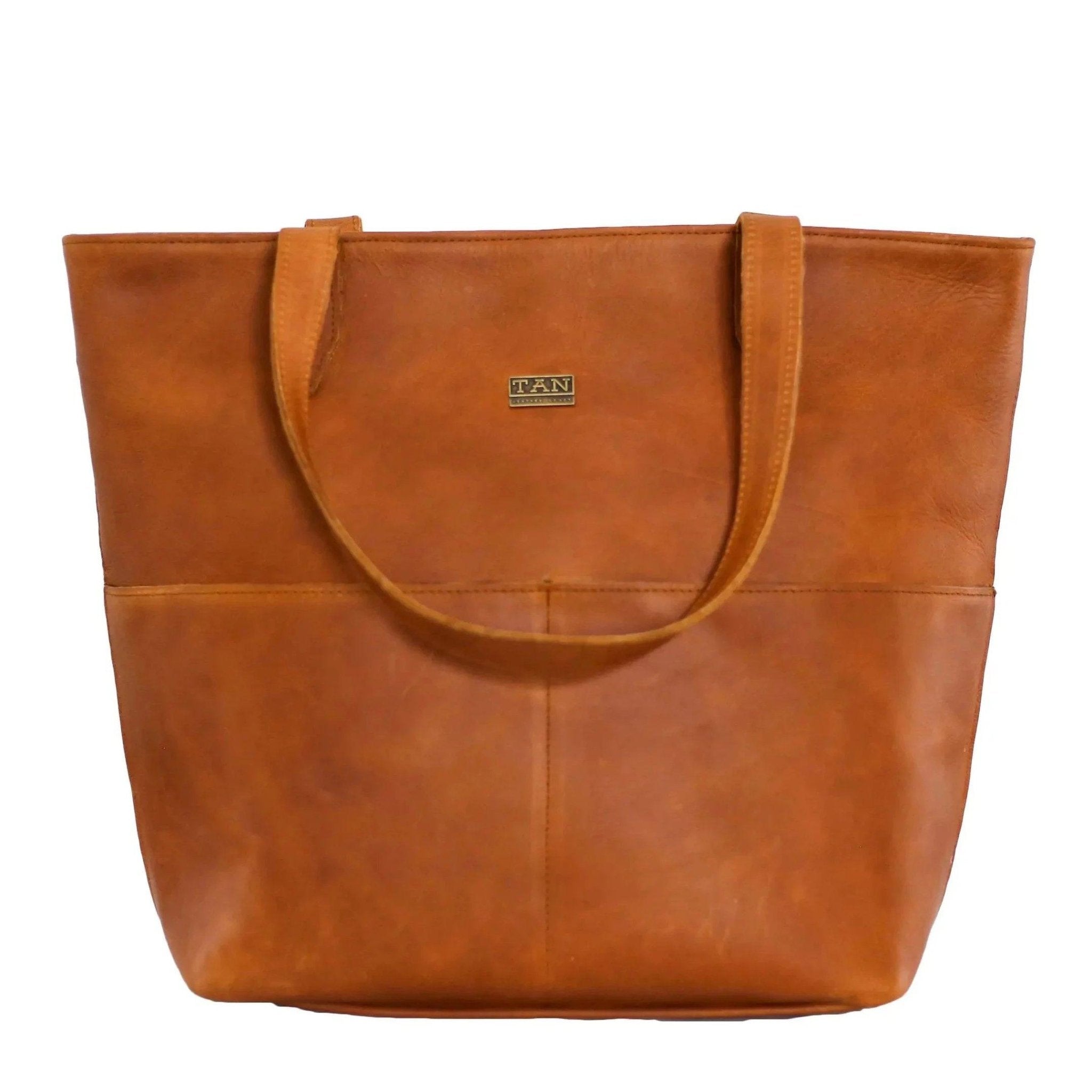 Tan Leather Goods - Emma Leather Handbag | Toffee - KaryKase