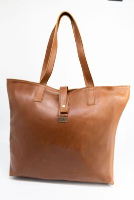 Tan Leather Goods Ivy Leather Handbag - KaryKase