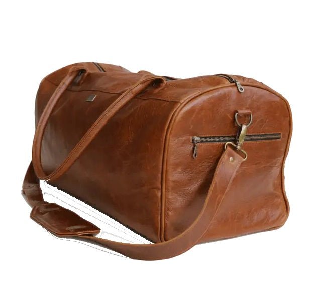 Tan Leather Goods - Jackson Leather Duffel Bag | Pecan - KaryKase