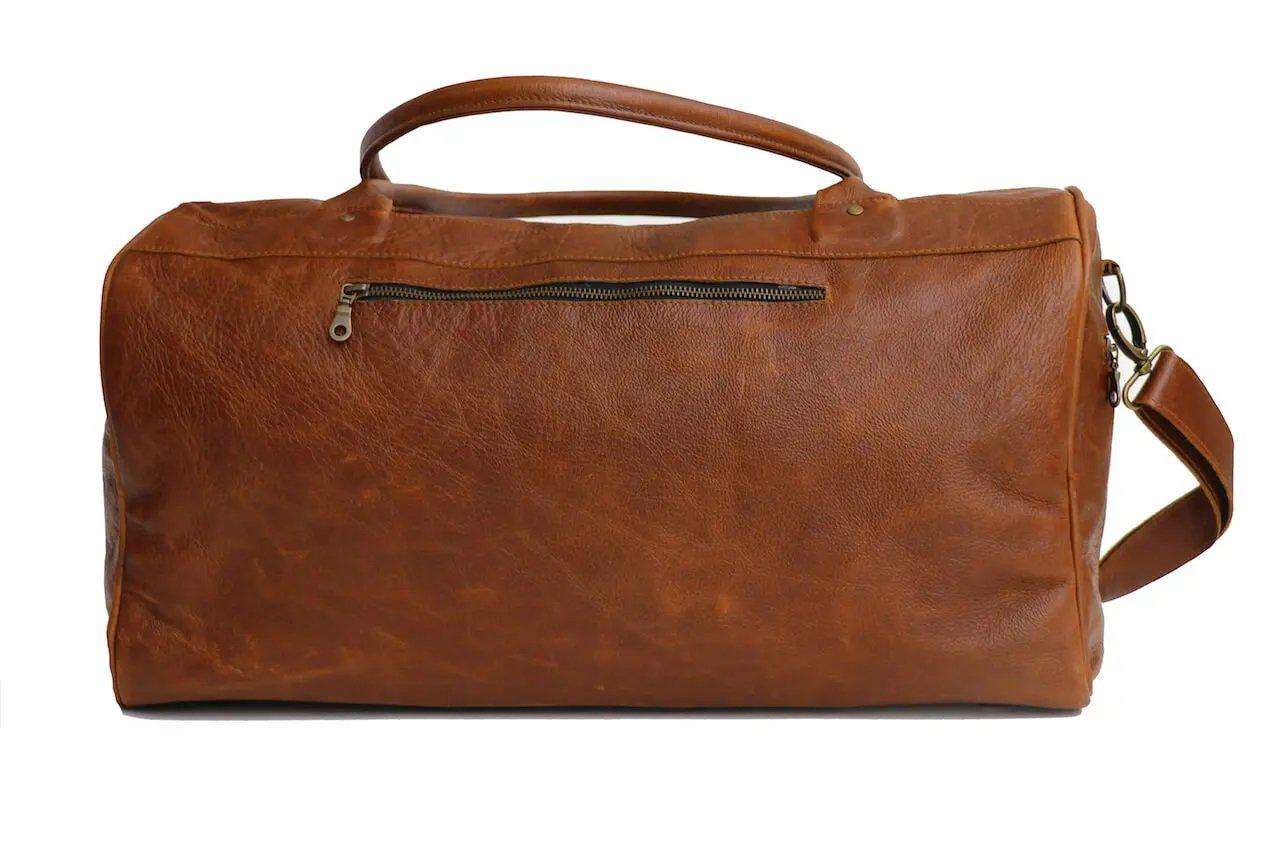 Tan Leather Goods - Jackson Leather Duffel Bag | Pecan - KaryKase