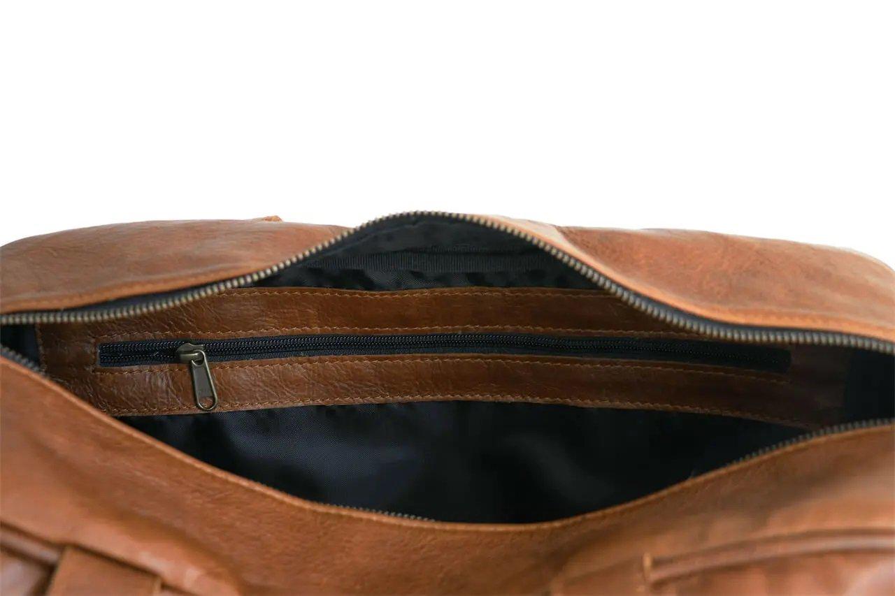 Tan Leather Goods - Joanie Leather Nappy Bag | Pecan - KaryKase