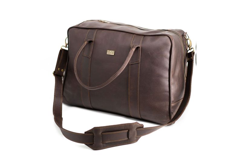 Tan Leather Goods Miles Travel Bag - KaryKase