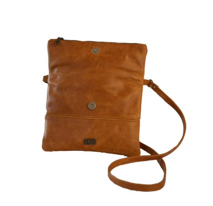 Tan Leather Goods - Nina Leather Sling Bag | Toffee - KaryKase