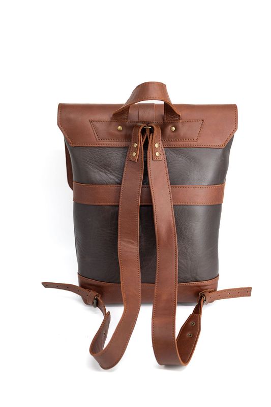 Tan Leather Goods Parker Leather Backpack - KaryKase