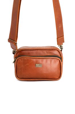 Tan Leather Goods Ronnie Man Bag - KaryKase