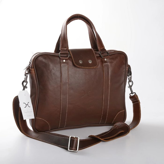Thandana 15" Leather Laptop Bag - KaryKase