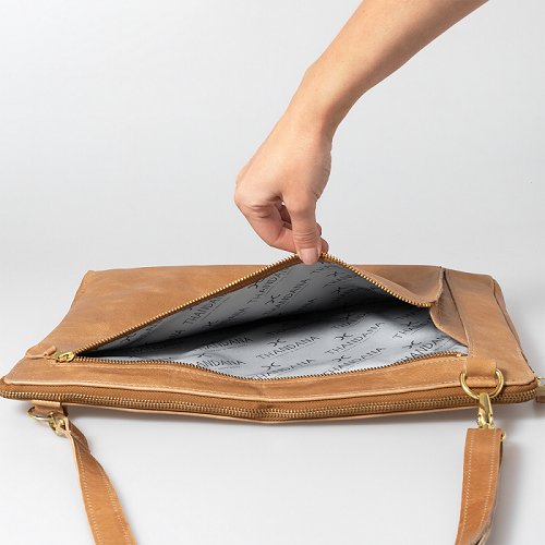 Thandana 15" Leather Laptop Sling Bag - KaryKase