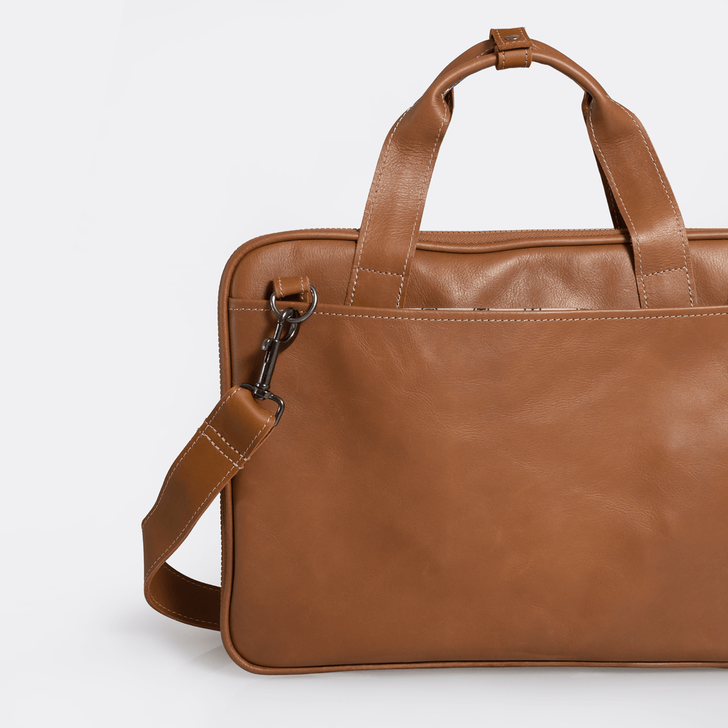Thandana 15" Slimline Leather Laptop Bag - KaryKase