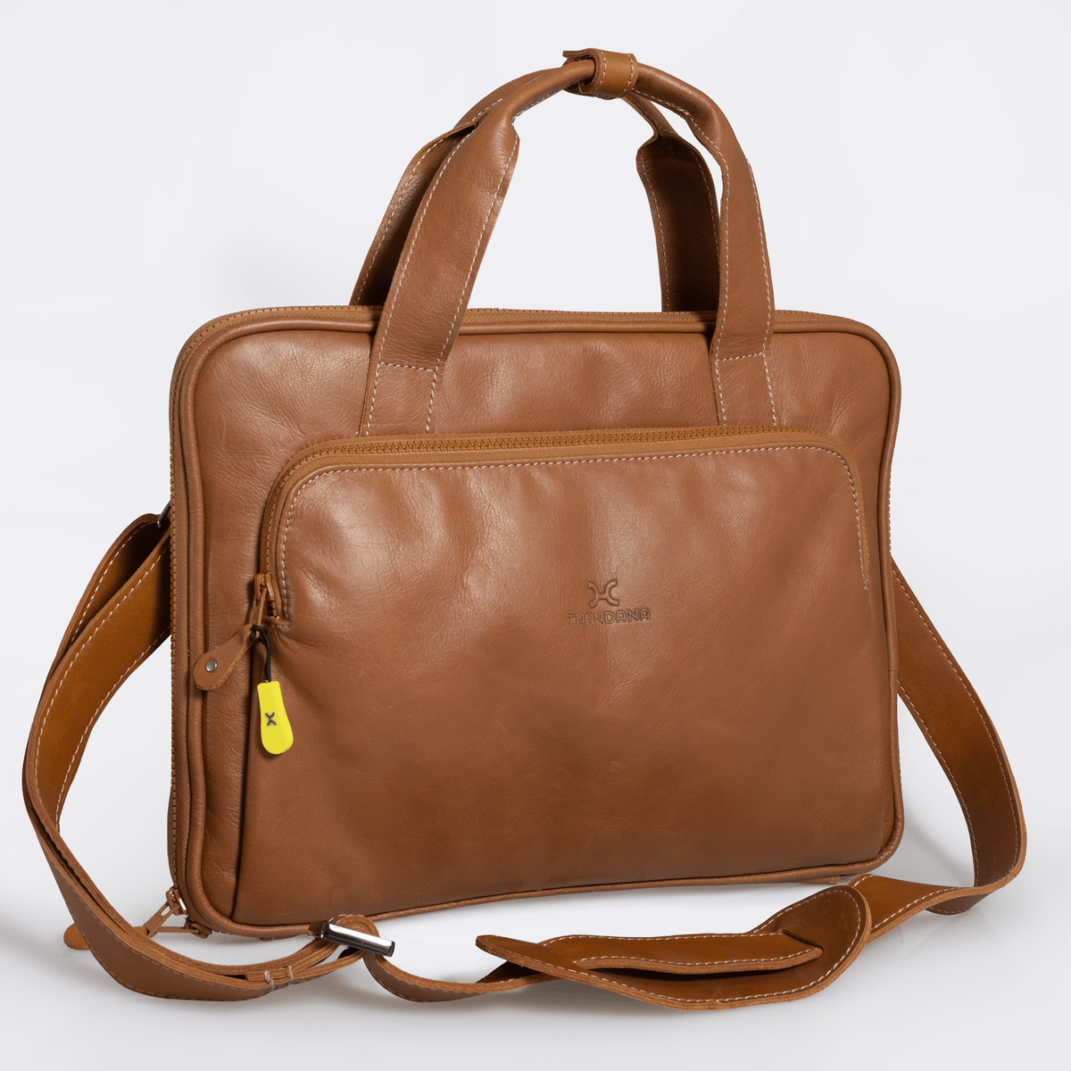 Thandana 15" Slimline Leather Laptop Bag - KaryKase