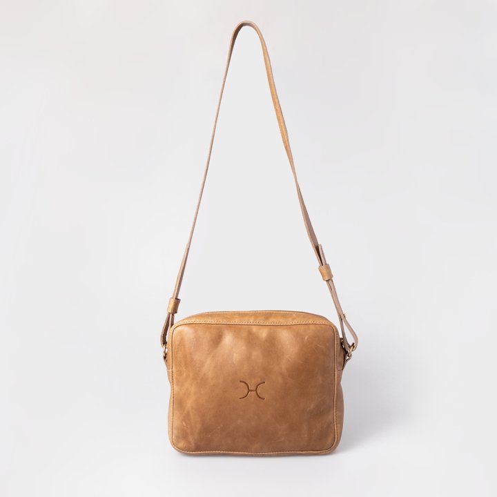 Thandana Boxy Leather Sling Handbag - KaryKase