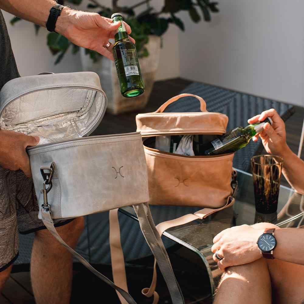Thandana BrewSki Leather Cooler Bag | Black - KaryKase