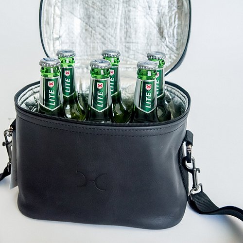 Thandana BrewSki Leather Cooler Bag | Black - KaryKase