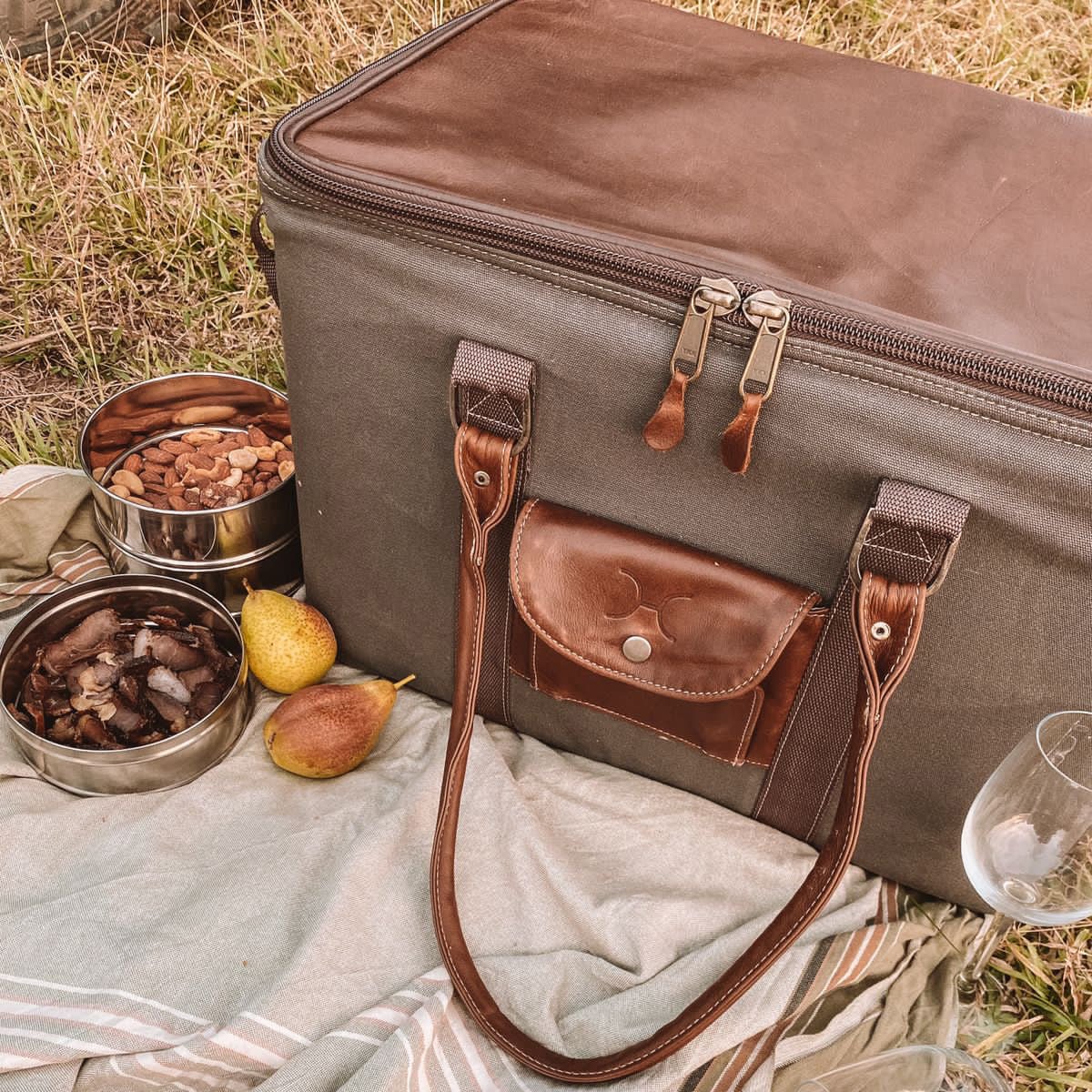 Thandana Canvas & Leather Big Boy Box 45L Cooler - KaryKase