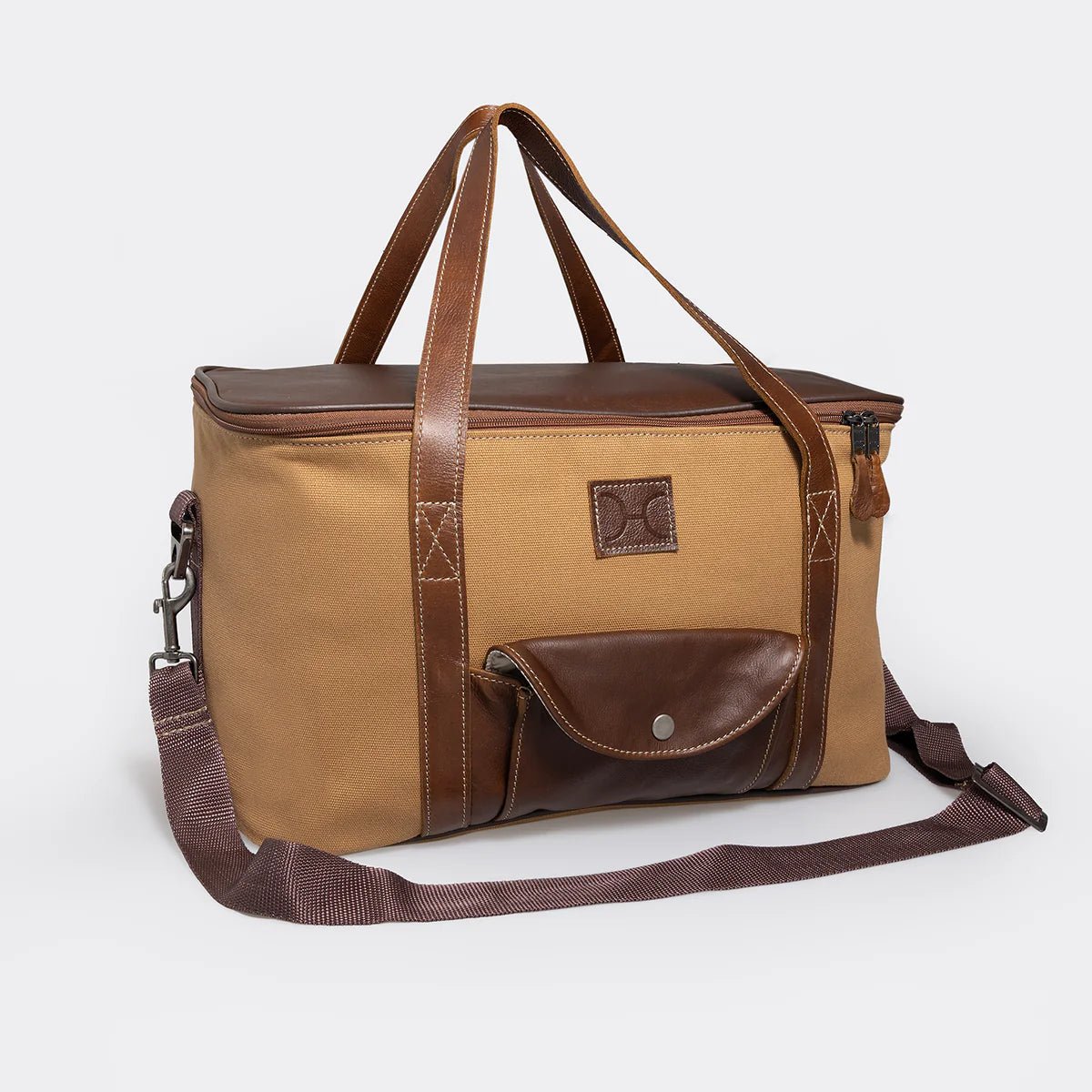 Thandana Canvas & Leather Caddy Cooler Bag - KaryKase