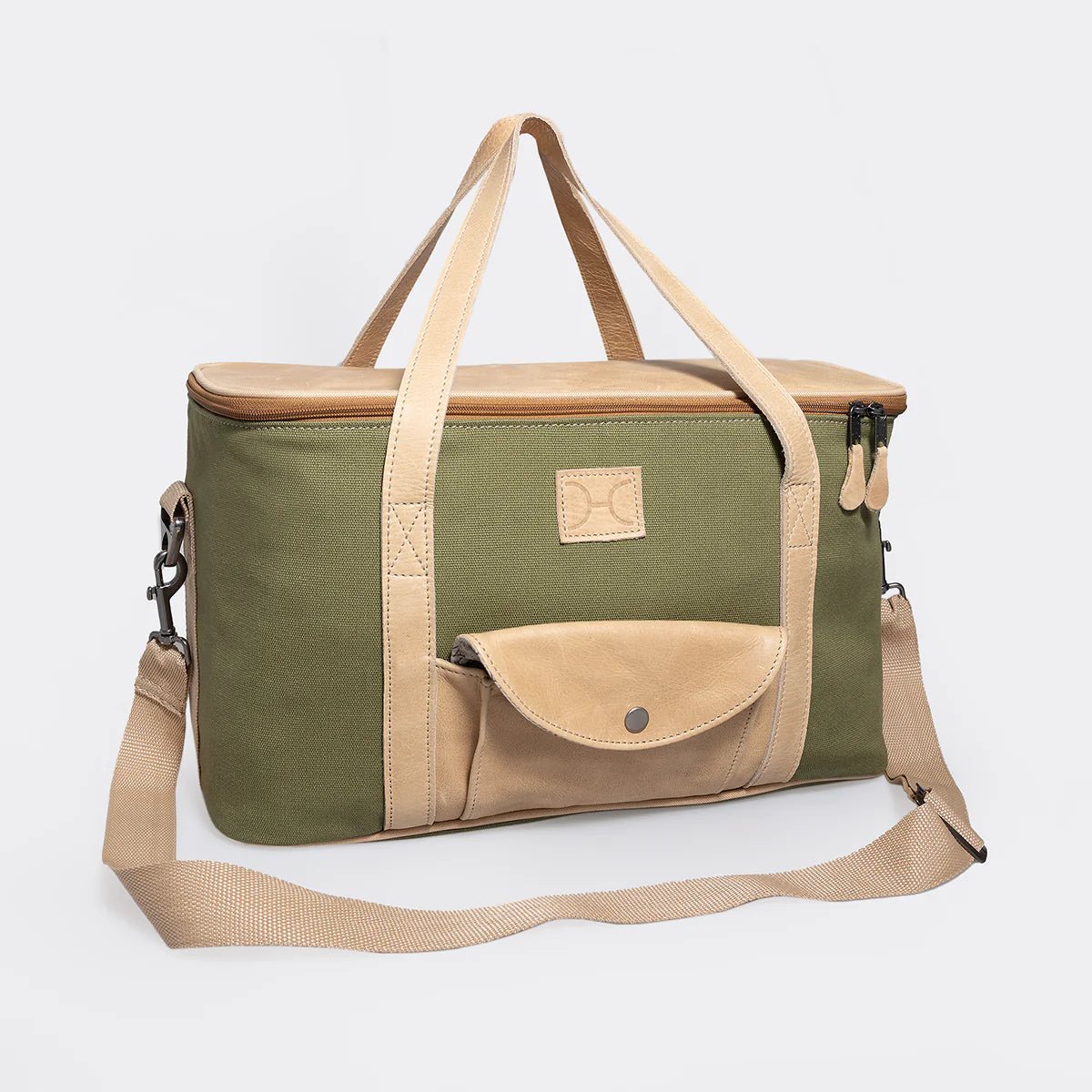 Thandana Canvas & Leather Caddy Cooler Bag - KaryKase